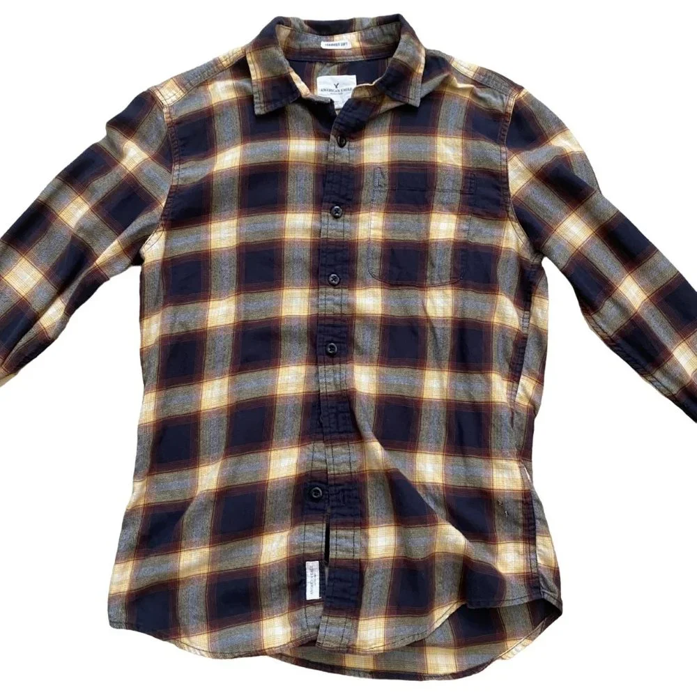 Seriously Soft Men's Flannel American Eagle XS - Picture 2 of 4